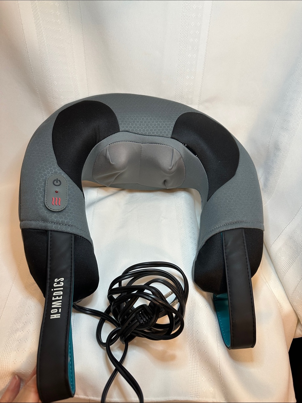 Homedics Gray and Black U-Shaped Neck Massager with Wired Power